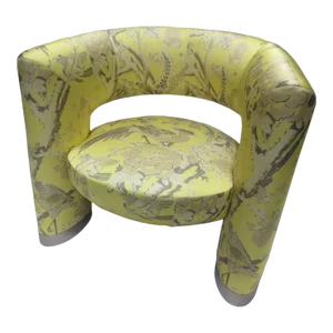 Via Del Corso Chair in Yellow Print by Man of Parts