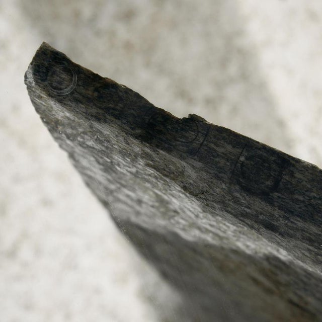 Metal Glass and Slate Stone Console Table, 1980s For Sale - Image 7 of 12