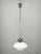 Vintage Art Deco Bauhaus Opaline Glass and Chrome Pendant Light, 1930s For Sale - Image 10 of 11