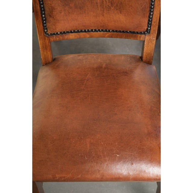 2000 - 2009 Sheepskin Dining Chairs in Warm Cognac Color, Set of 2 For Sale - Image 5 of 15