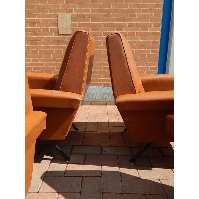 Italian Armchairs, 1950s, Set of 4 For Sale - Image 4 of 14