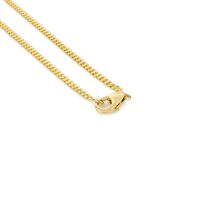 14k Gold Sapphire Bezel Set Pendant Chain Necklace For Sale - Image 9 of 13