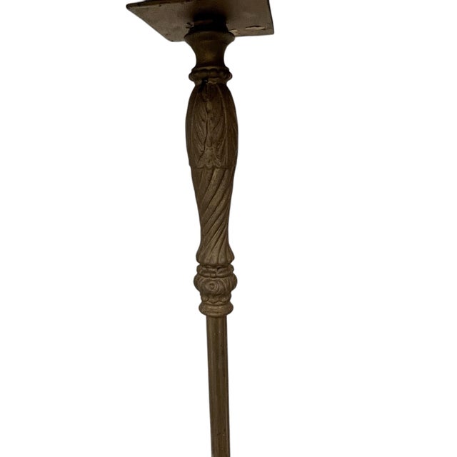 Early 20th Century Antique Patinated Gilt Cast Iron Marble Top Drink Table For Sale - Image 5 of 9