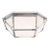 Suzanne Kasler for Visual Comfort Signature Morris Flush Mount in Polished Nickel with White Glass For Sale