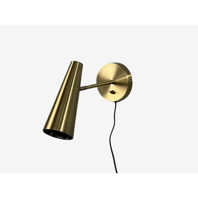 Metal Mid-Century Modern Markslöjd, Swedish Modern, Wall Lights, Brass - Pair For Sale - Image 7 of 10