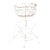 Vintage Distressed White Wire Plant Stand For Sale