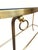 DIA - Design Institute America 1986 Design Institute of America Brushed Nickel & Glass Console Table For Sale - Image 4 of 6