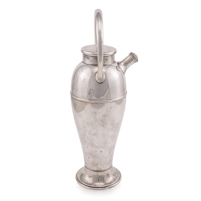 Silver American Silver Plated Milk Churn Cocktail Shaker, 1940s For Sale - Image 8 of 12
