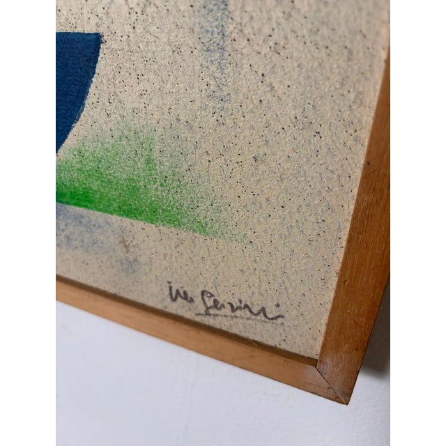 Isa Di Battista Gorini, Abstract Composition, 1980s, Paint on Canvas For Sale - Image 4 of 6