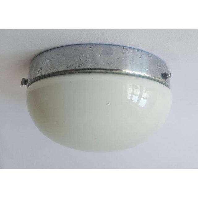Glass Bauhaus Functionalism Art Deco Flush Mount, 1930s For Sale - Image 7 of 13