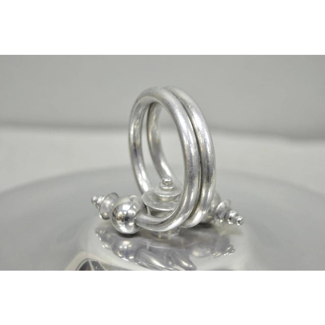 Vintage Bw Buenilum Silver Plated Aluminum Art Nouveau Covered Serving Dish For Sale - Image 4 of 18