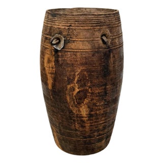 Wood Water Vintage India Pot For Sale