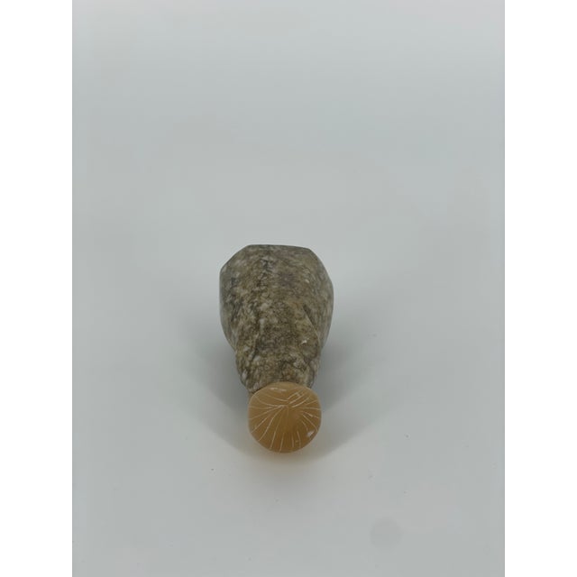 Late 20th Century Russian Folk Art Carved Girl Figurine For Sale - Image 5 of 6