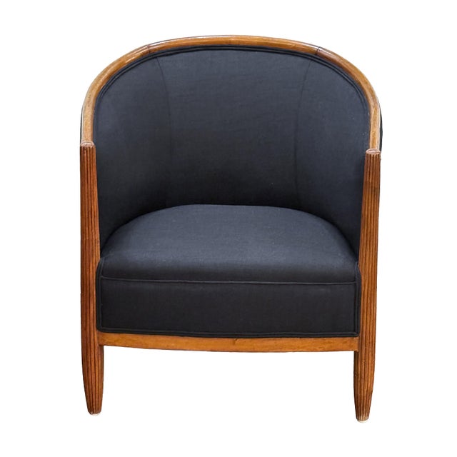 Art Deco Pair of French Lounge Chairs in the Art Deco Style (Individually Priced) For Sale - Image 3 of 17