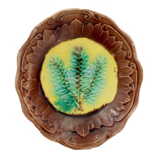 Antique French Majolica Serving Dish For Sale
