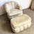 Postmodern Postmodern Clam Shell Swivel Lounge Chair With Ottoman on Casters For Sale - Image 3 of 9