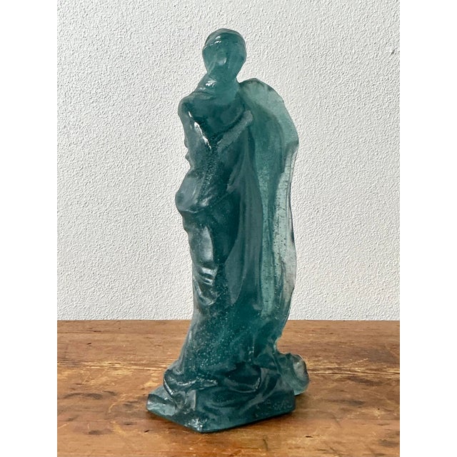 Vintage French Nancy Pate De Verre for Daum Glass Maiden For Sale - Image 9 of 12