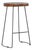 Wooden Bar Stool With Metal Frame and Oak Seat For Sale
