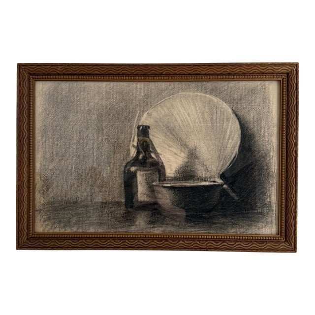 1905 Parisian Sketchbook Still Life Drawing - Unknown Artist For Sale