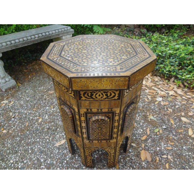 Pair of Middle Eastern Moorish Style Tables For Sale - Image 9 of 12