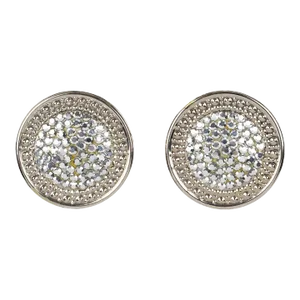 Richard Kerr Silver Crystal Clip Earrings - 2 Pieces