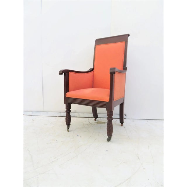 Wood 19th Century Empire Acanthus Carved Armchair For Sale - Image 7 of 7