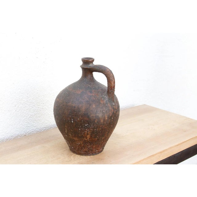 Rustic Antique Spanish Oil Jug For Sale - Image 4 of 8