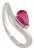 Handmade Pear Shaped Natural Ruby Wave Ring Size 5.5 in 14k Gold Christmas Gift For Sale