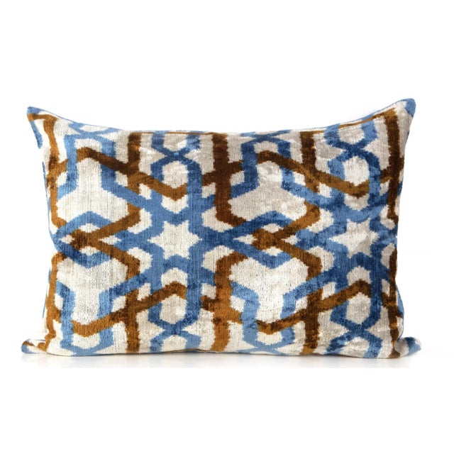 Contemporary Contemporary Mineral & Walnut Wash Velvet Pillow For Sale - Image 3 of 3