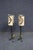 Pair of Brass & Bronze Finish Table Lamps With Coconut Shell Shades For Sale - Image 9 of 12