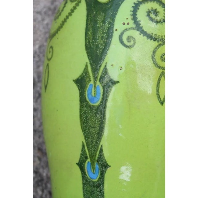 Art Deco Green Vase, Italy, 1920s For Sale - Image 6 of 13