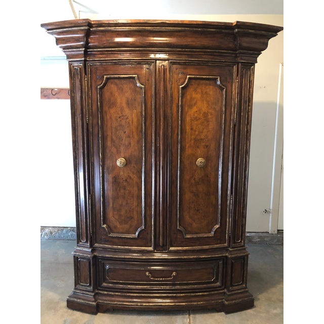Marge Carson Gold Leaf Armoire Chairish