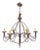American Wrought Iron Six-Light Chandelier For Sale