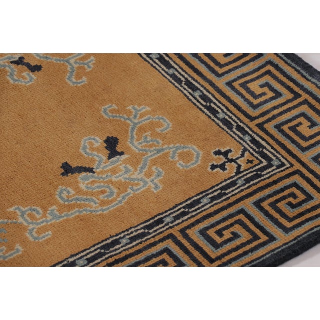 Art Deco Rug & Kilim’s Chinese Art Deco Inspired Rug, Brown With Greek Key Border For Sale - Image 3 of 8