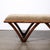 Italian Mid Century Modern Sculptural Graphic Walnut & Taupe Mohair Bench For Sale - Image 4 of 13