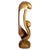 Brown Wooden Sculpture of a Woman and Child, France, 1970 For Sale - Image 16 of 16