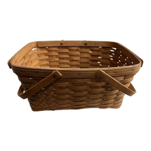 Longaberger Vintage Large Woven 16”x11” Gathering Double Handles Basket, Farmhouse, Farmers Market -No Liner