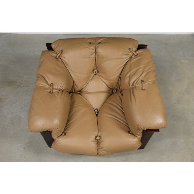Wood Percival Lafer Leather and Jacaranda Lounge Chair For Sale - Image 7 of 11