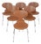 Ant Chairs in Cognac Leather by Arne Jacobsen, 1990s, Set of 6 For Sale