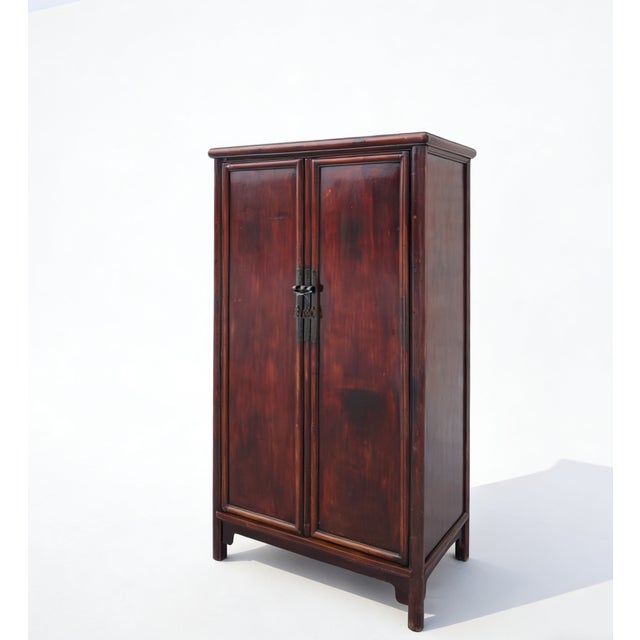 Classic Square-Corner Catalpa Armoire For Sale - Image 4 of 5