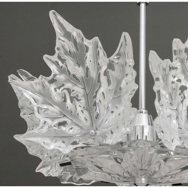 Lalique Crystal "Champs-Elysees" Two-Tier Chandelier For Sale - Image 11 of 13