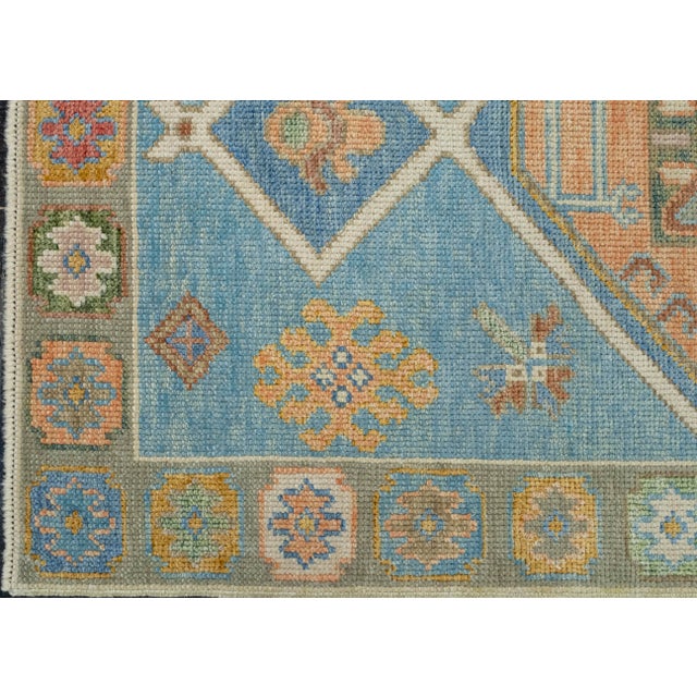 Turkish Oushak Rug 3' x 6'6" #18003 For Sale - Image 4 of 8