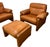 Cognac Leather Sofa with Lounge Chairs and Ottoman from De Sede, 1990s, Set of 4 For Sale - Image 4 of 6