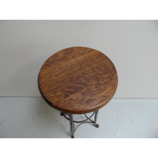 Industrial Industrial Round Metal Side Table, 1960s For Sale - Image 3 of 10