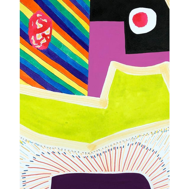 Paint Max Manning “Untitled (PPR 348)” Contemporary Abstract Colorful Geometric Patterned Painting, 2021 For Sale - Image 7 of 7