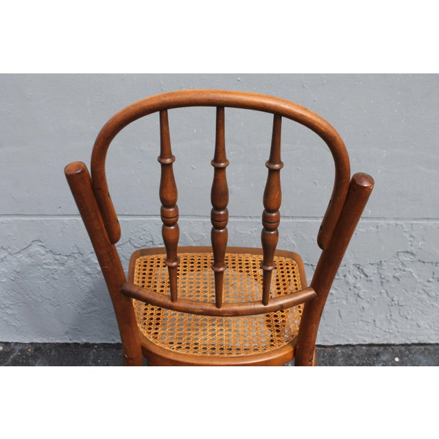 Brown C1940 Vintage French Style Caned Dining Chairs - S/ 6 For Sale - Image 8 of 11