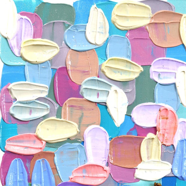 Textile A Moment in Time - Original Textural Abstract Acrylic Painting on Canvas by Shiri Phillips For Sale - Image 7 of 9