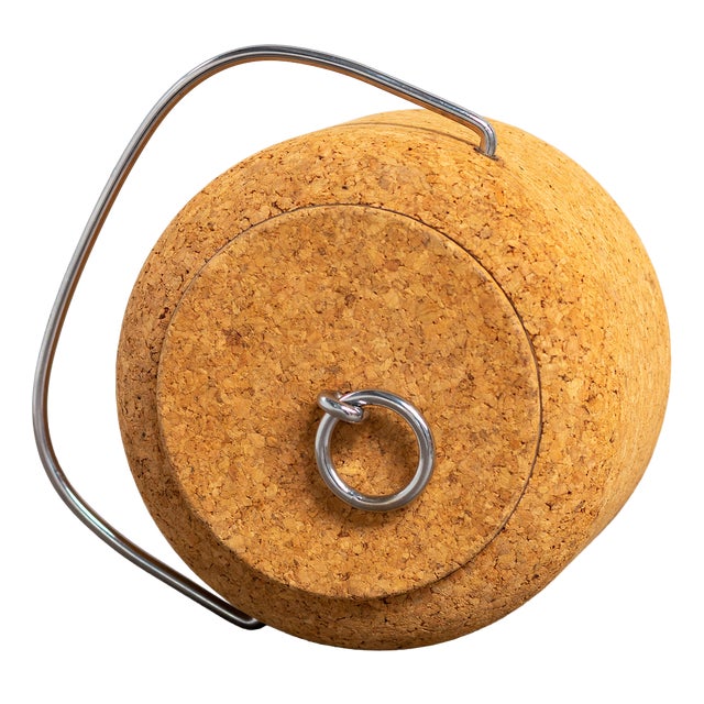 Cork Ice Bucket by Signe Persson Melin for Boda Nova, 1970s For Sale