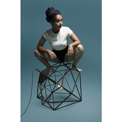 Diamond XSmall Matte Black Steel Pendant Lamp by JSPR For Sale - Image 12 of 15