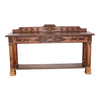 Rustic Console Table by Kord Schaefle For Sale